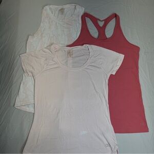 3 Calia Workout Tank Top Shirts, Medium, Dark Light Pink Snakeskin, Athleisure